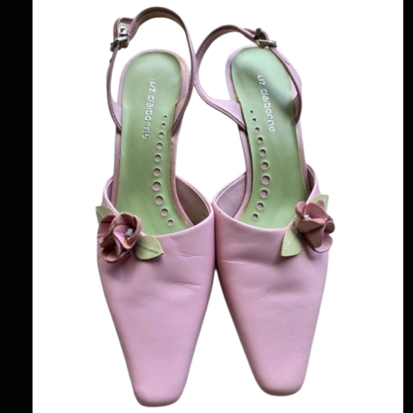 Romantic Core / Fairy Core Pink Heels with Slingback Design - Picture 1 of 7